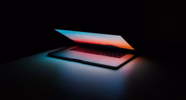 half open laptop