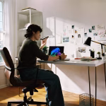 man working on his desk